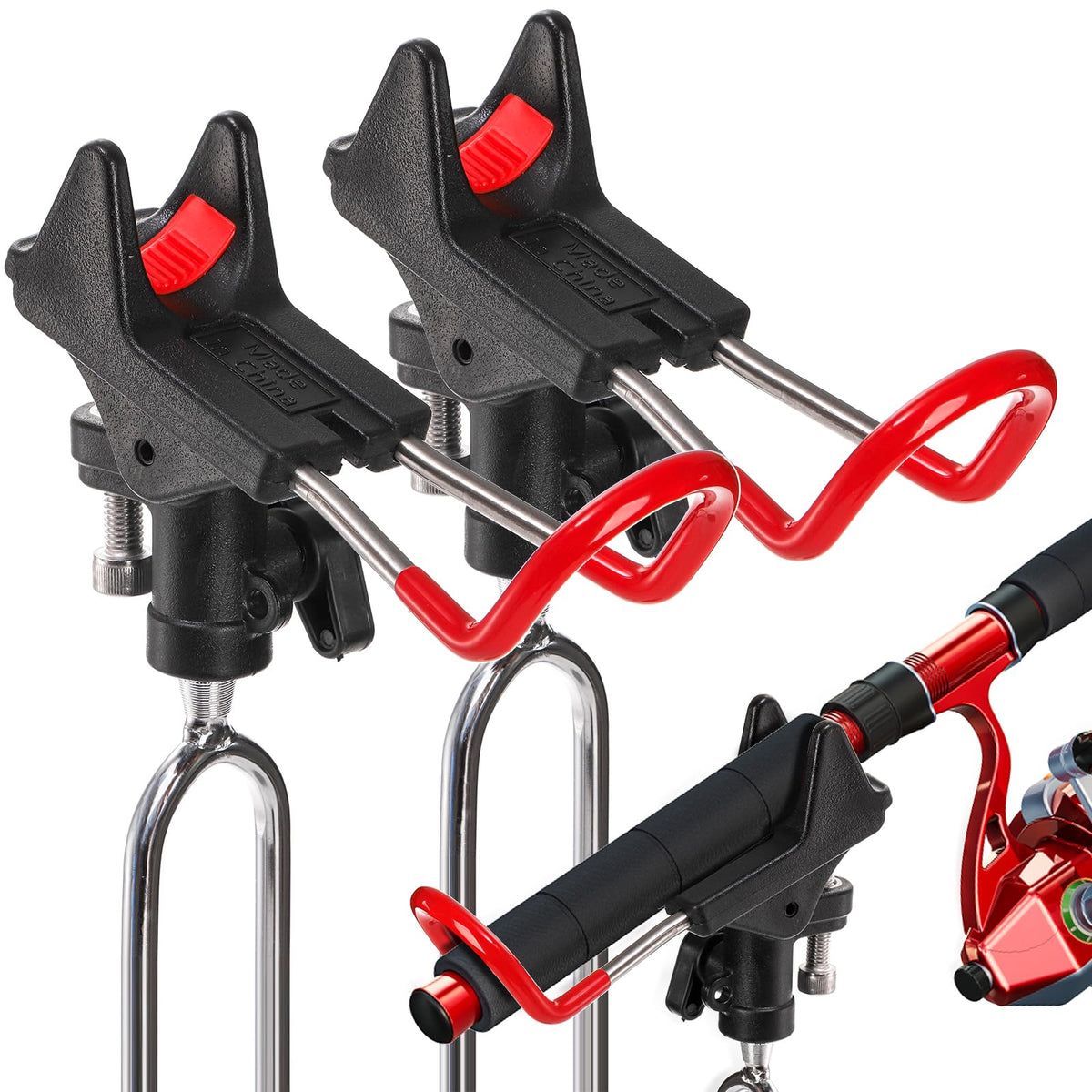 Nicunom 2-Pack Fishing Rod Holders – product shot with two holders