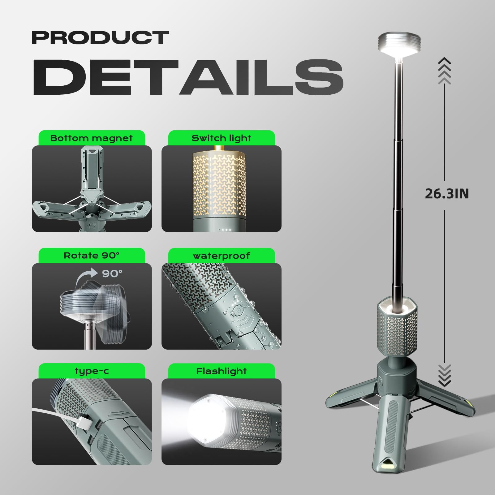 NIEYUX camping light magnetic attachment demonstrates stable mounting