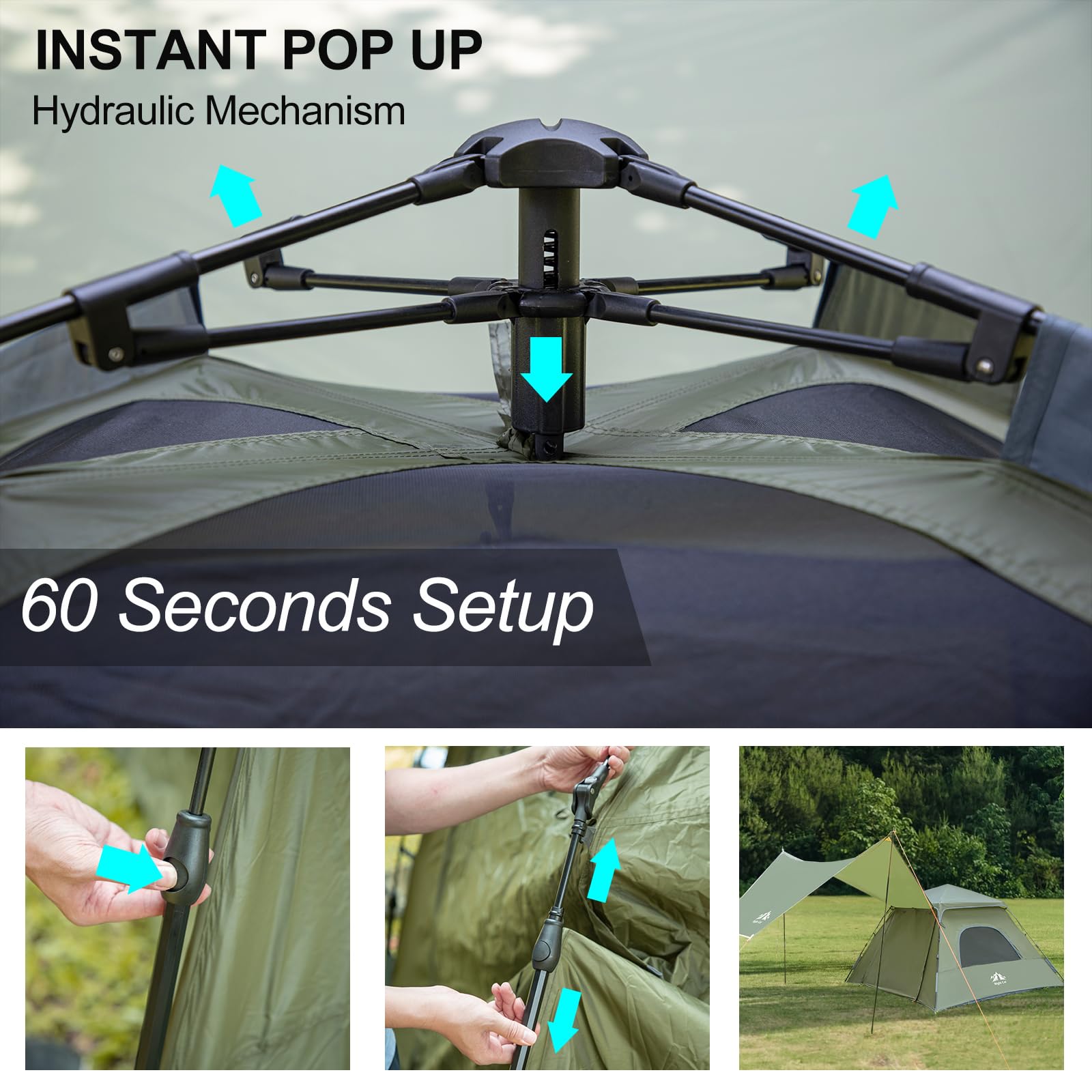 Night Cat 2in1 canopy setup demonstrates flexible shade and shelter options