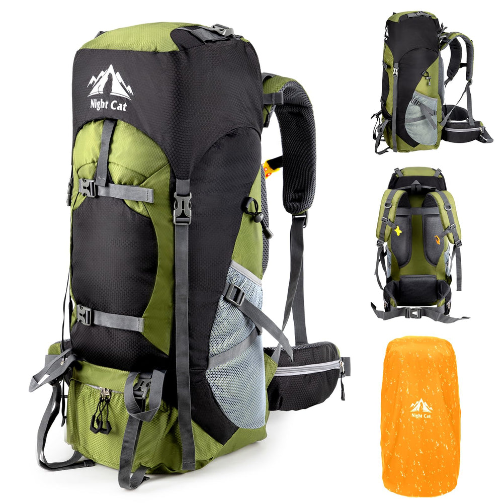 Night Cat 70L backpack main compartment provides organized packing for multi-day trips.