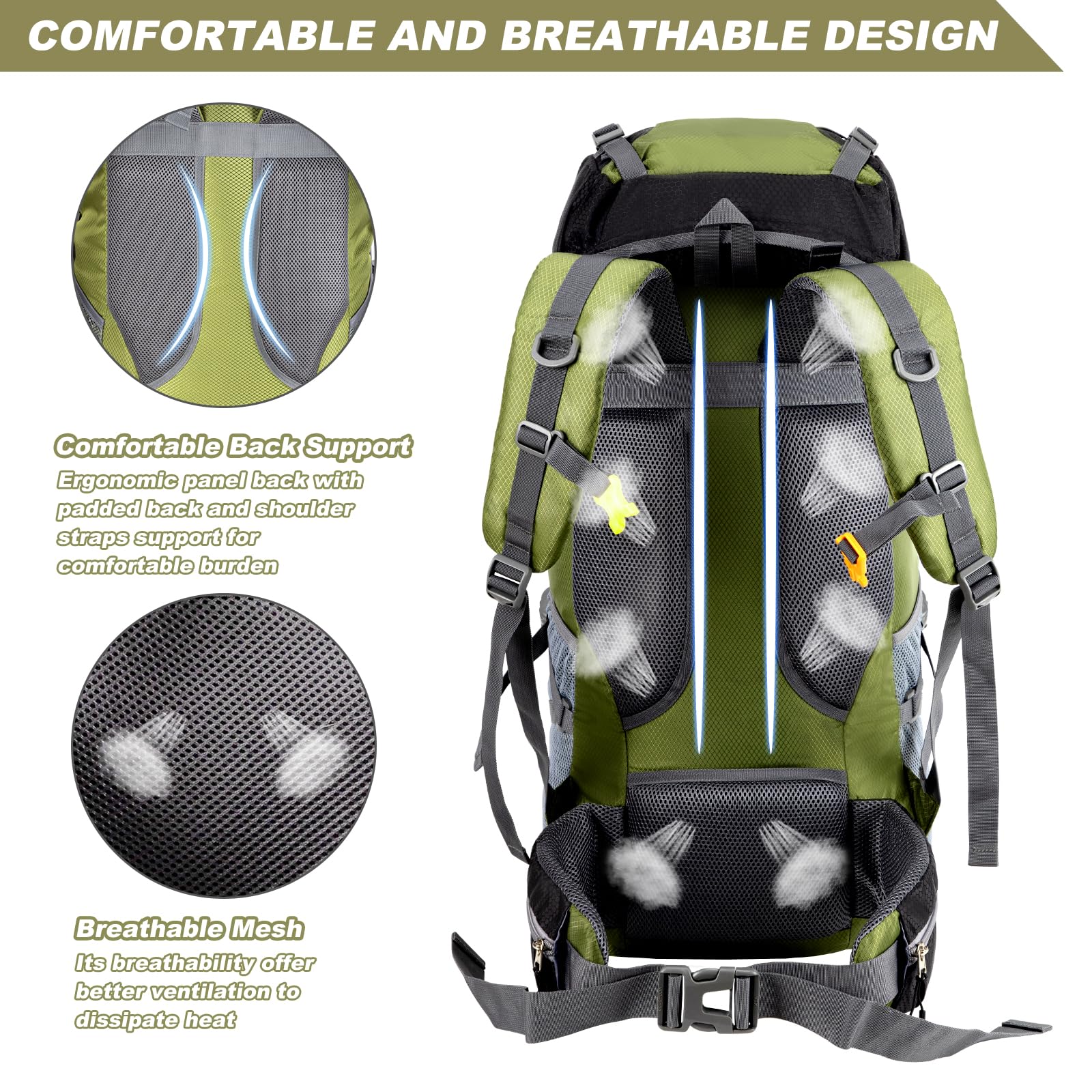 Night Cat adjustable straps tailor fit for men and women during outdoor activities.