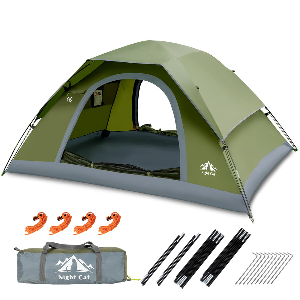 Night Cat camping tent rainfly design with extra headroom for easy entry