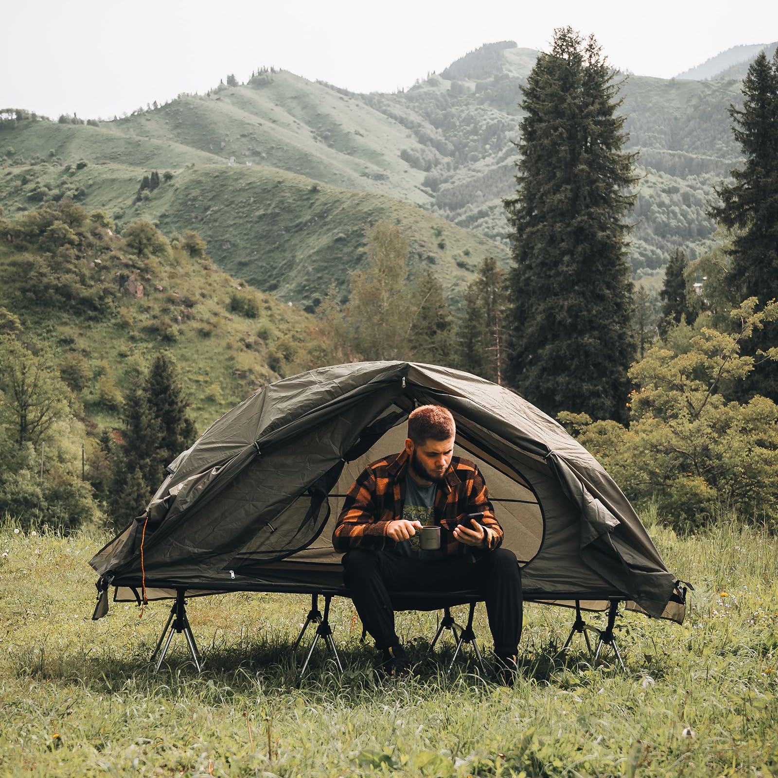 Night Cat cot tent mosquito net and windows for airflow