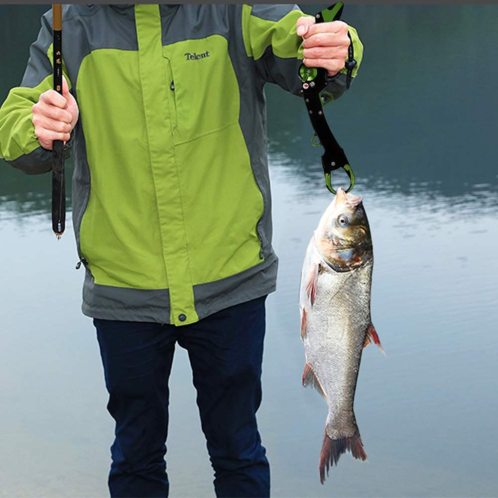 Gripper securely clamps a fish lip without harm