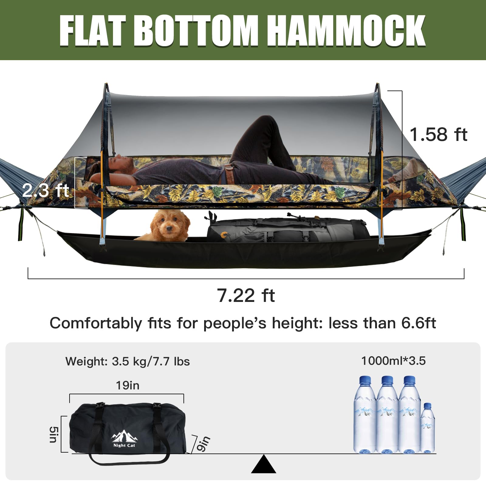 Night Cat hammock mosquito net protects against bugs for safe sleep