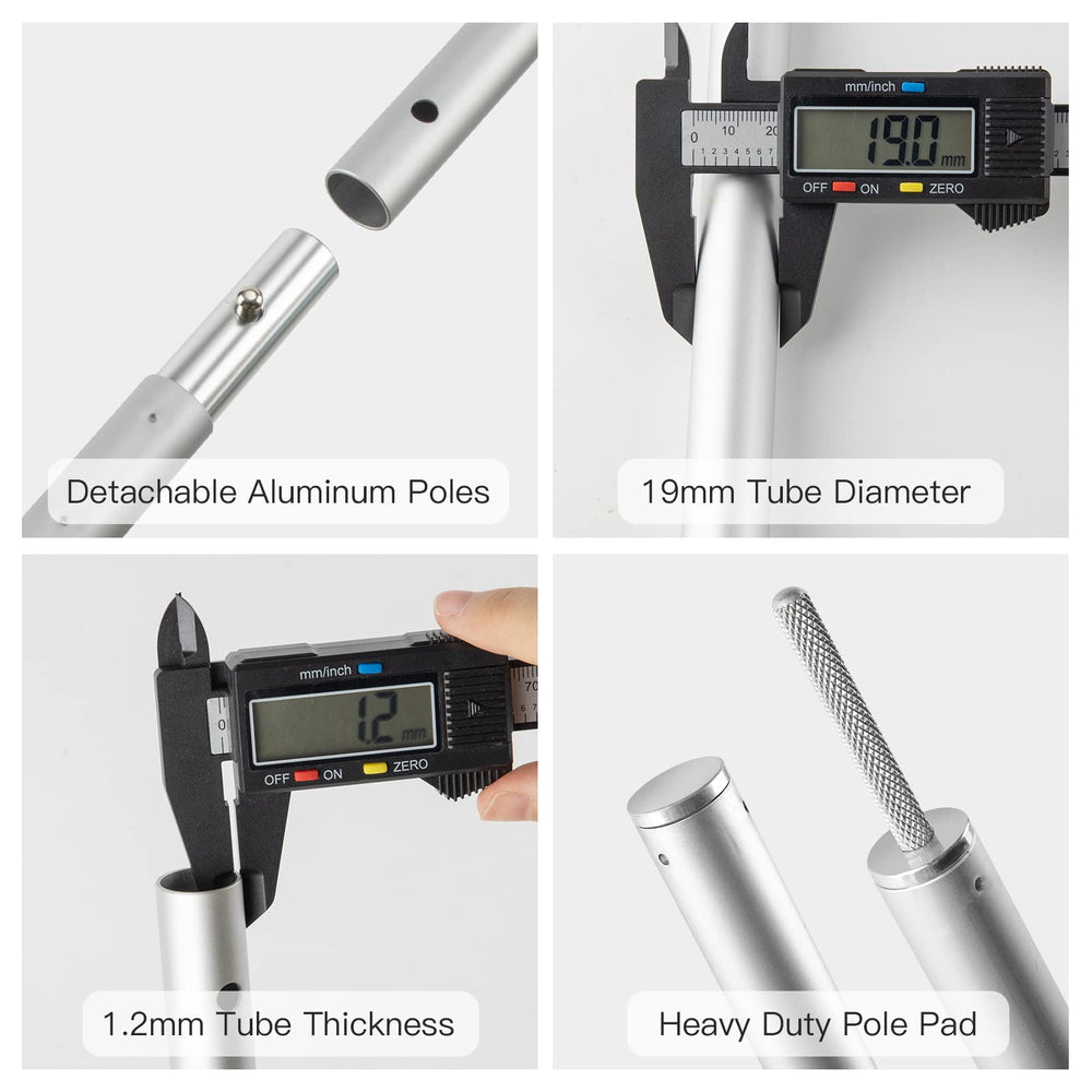 Night Cat lightweight poles packed compactly to save space in a backpack.