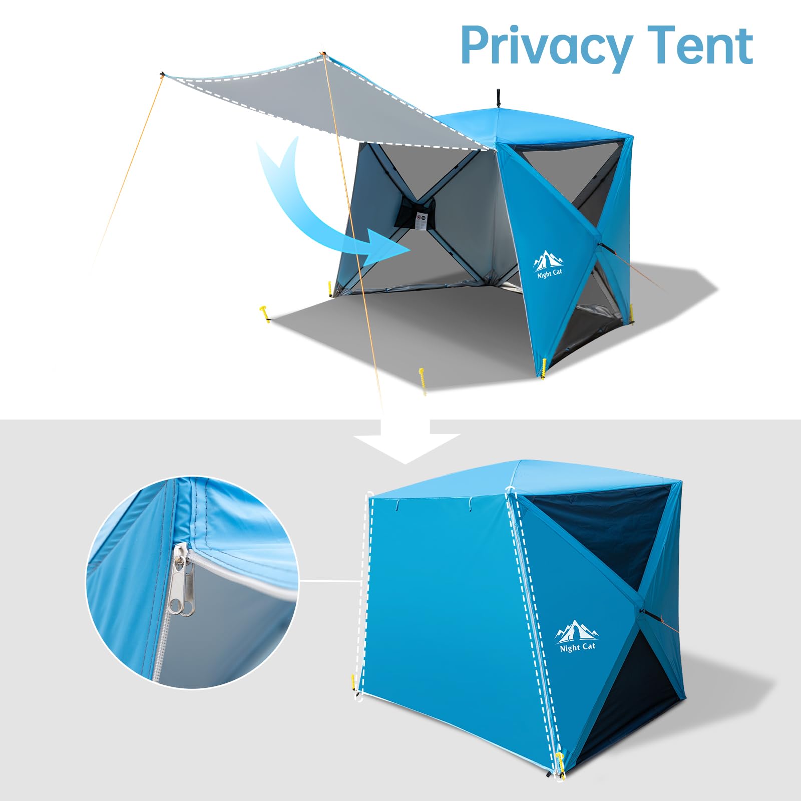 Night Cat pop-up beach tent family-fun outdoor shelter