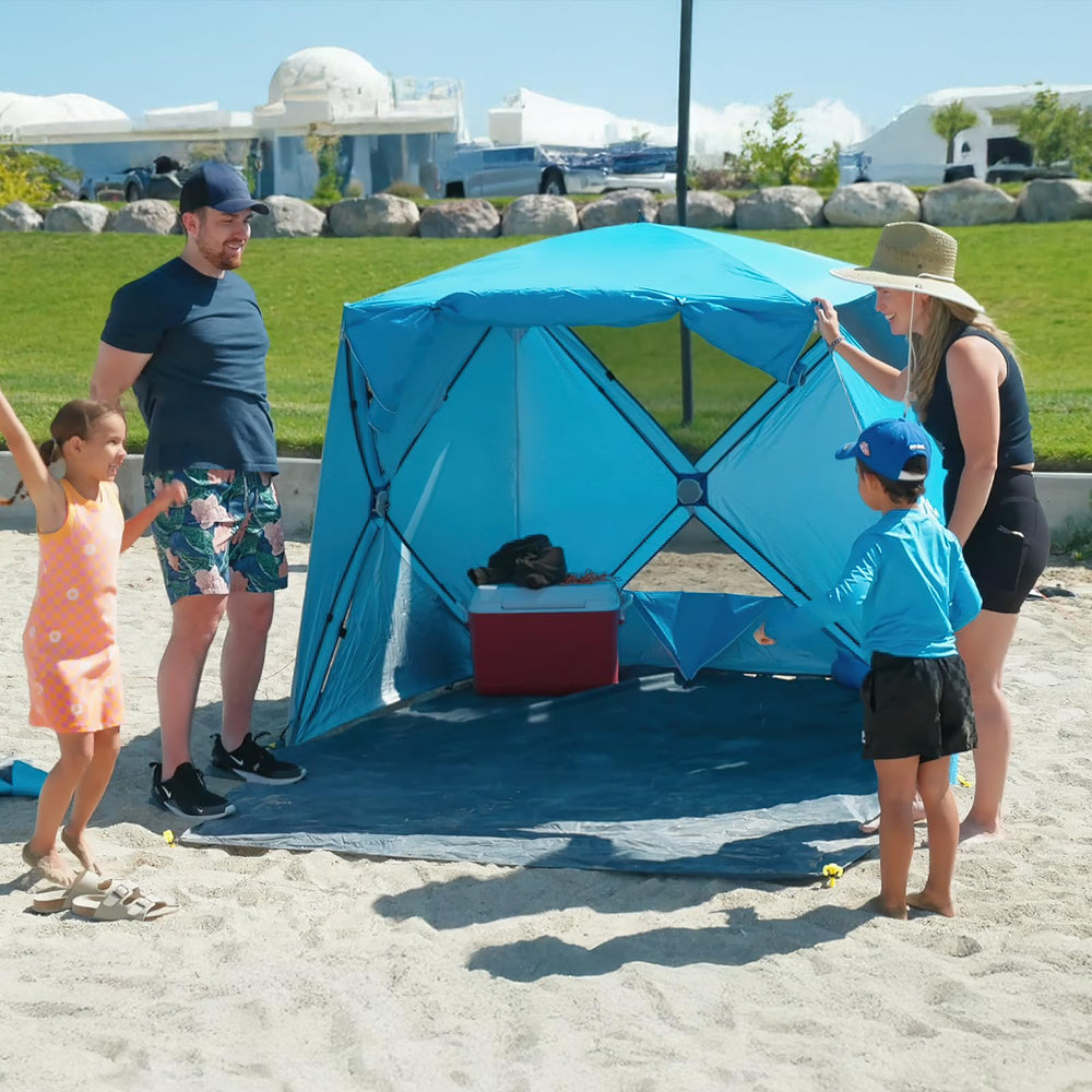 Night Cat pop-up beach tent groundsheet extended for extra protection
