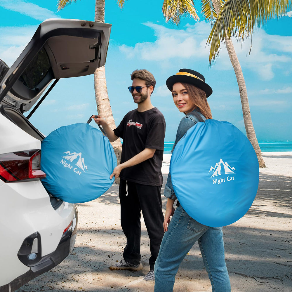 Night Cat pop-up beach tent with UPF 50+ sun protection for sunny beach outings