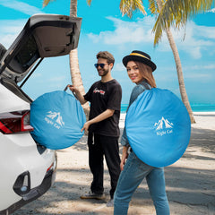 Night Cat pop-up beach tent with UPF 50+ sun protection for sunny beach outings
