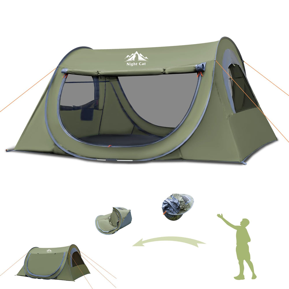 Night Cat pop-up tent ready for quick 3-second setup