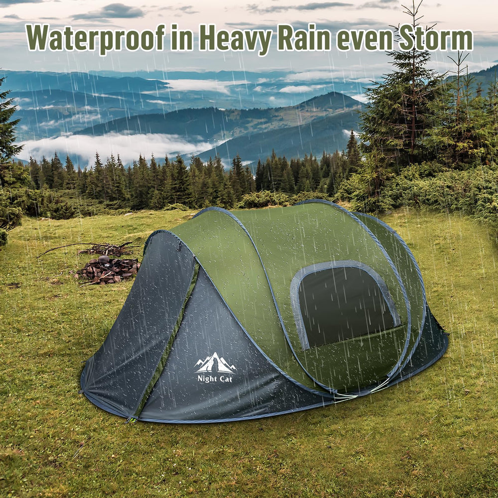 Night Cat pop-up tent compact pack demonstrates portable carry for easy transport.