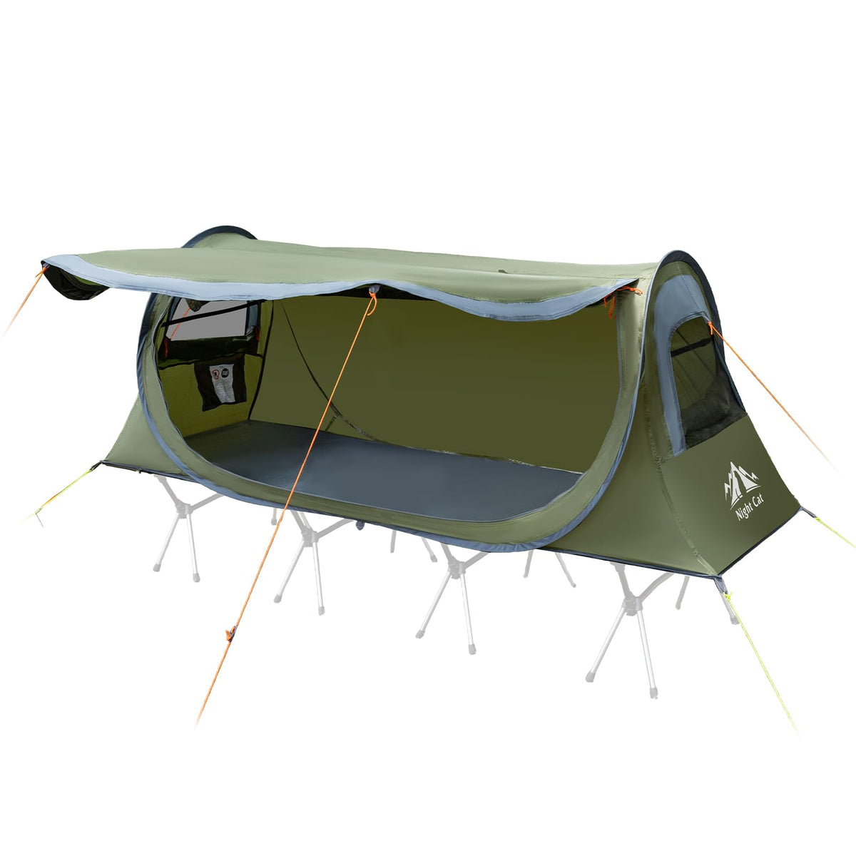 Night Cat pop-up tent demonstrates instant 3-second setup for effortless camping.