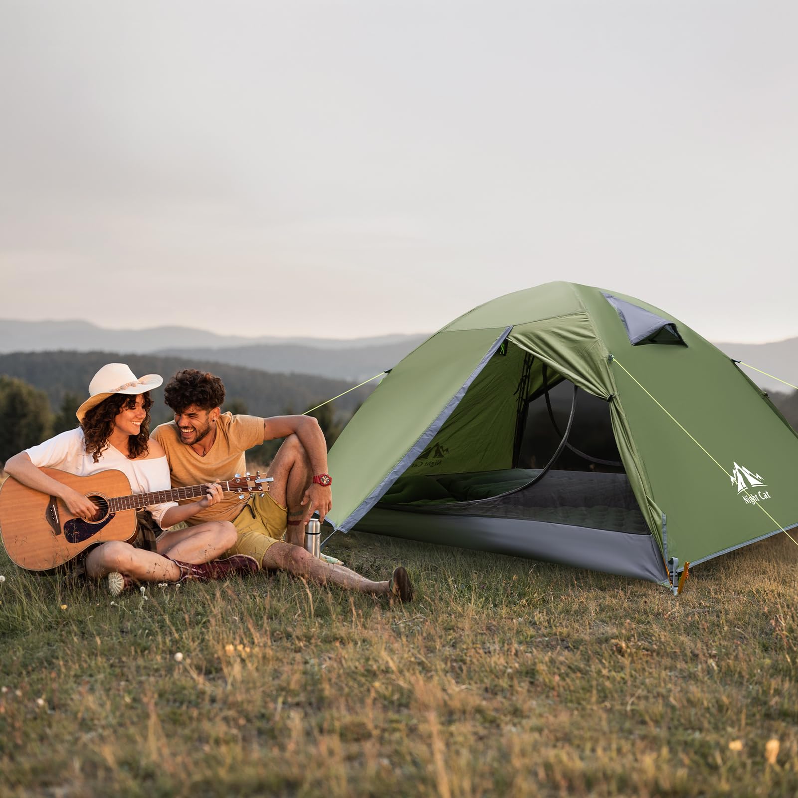Night Cat 2-person interior fits two sleeping mats or bags comfortably.