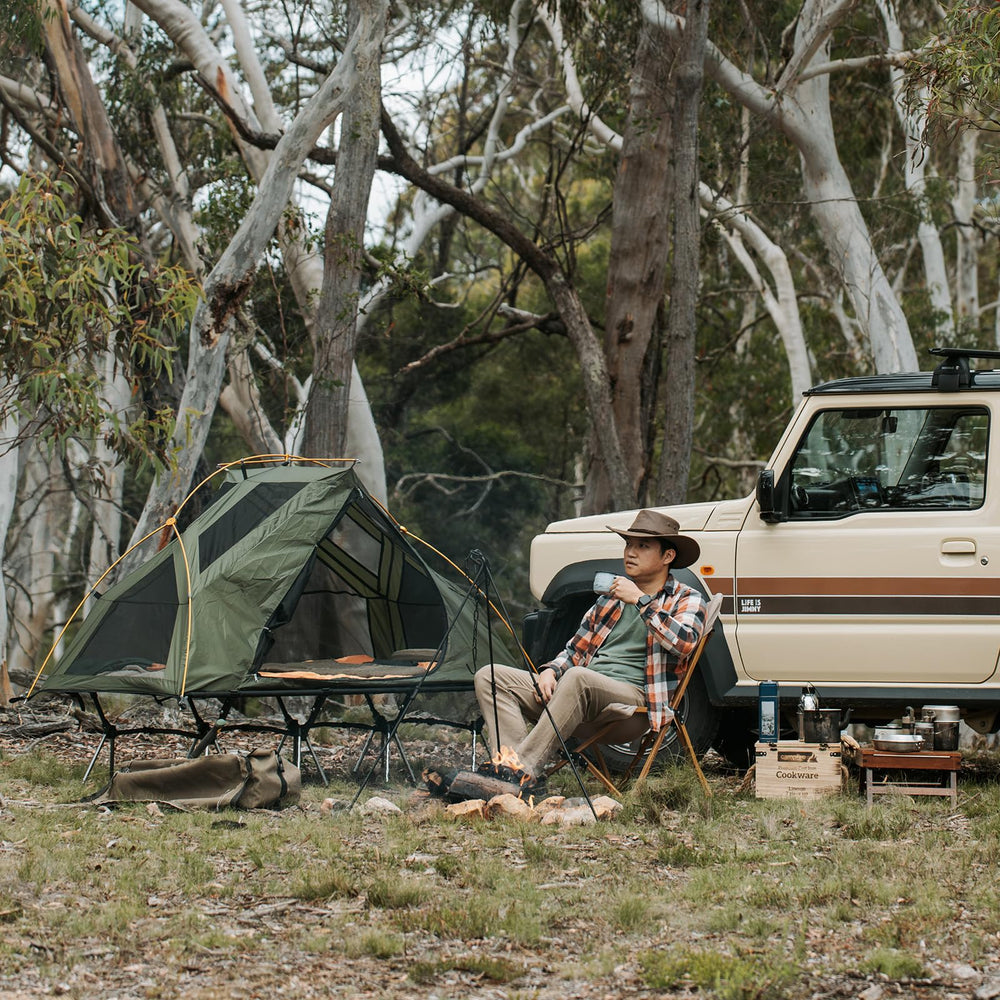 Night Cat cot tent supports up to 330 lbs for sturdy rest