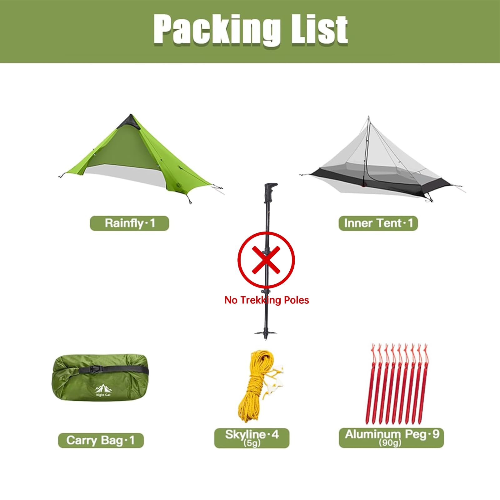 Night Cat Ultralight Tent 1P bivy-entry detail emphasizing easy access.