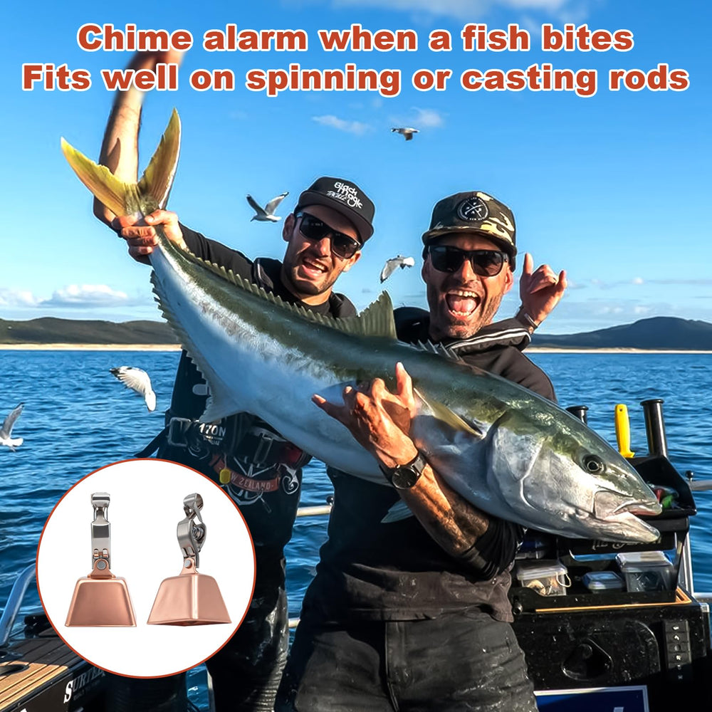 Night fishing with bells attached to rod