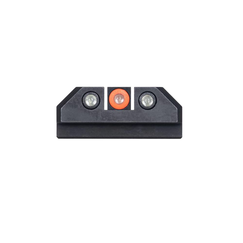 Night Fision Tritium night sight front orange ring on CZ P-10 improves quick target acquisition in low light