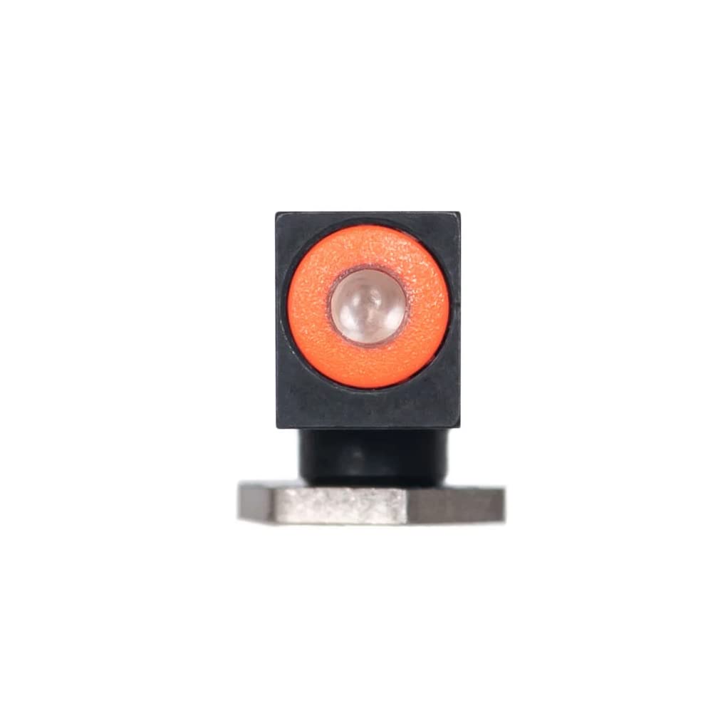 Night Fision Tritium perfect dot front sight with orange ring boosts quick target acquisition in low light.