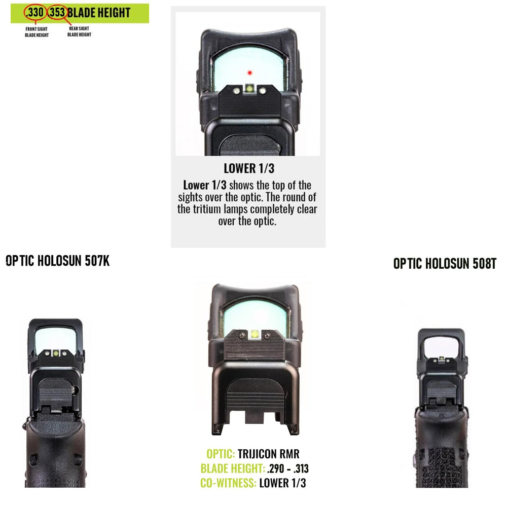 Night Fision yellow front ring enhances daytime visibility and quick target recognition