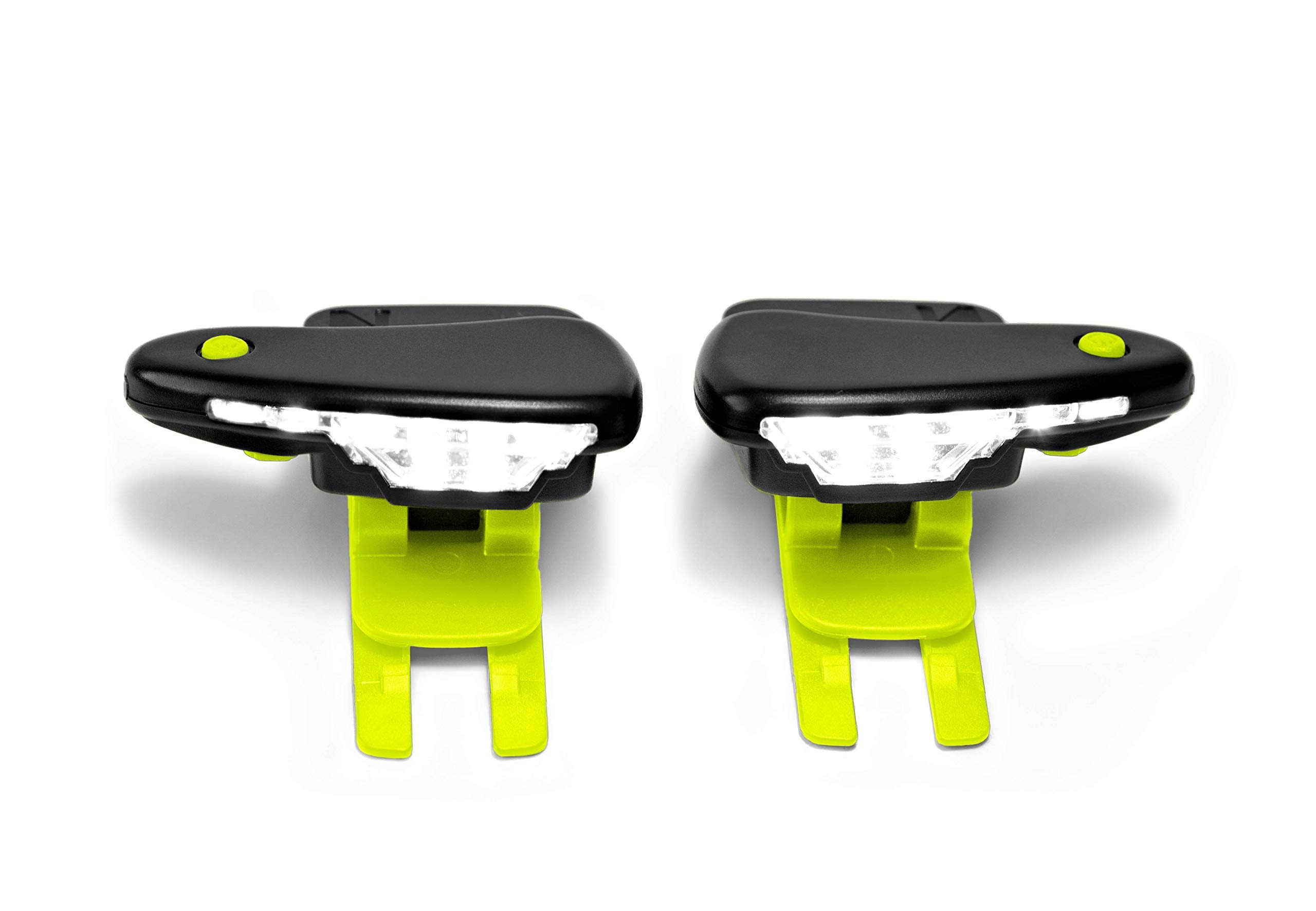 Night Runner 270 shoe lights clip to shoelaces for hands-free visibility.