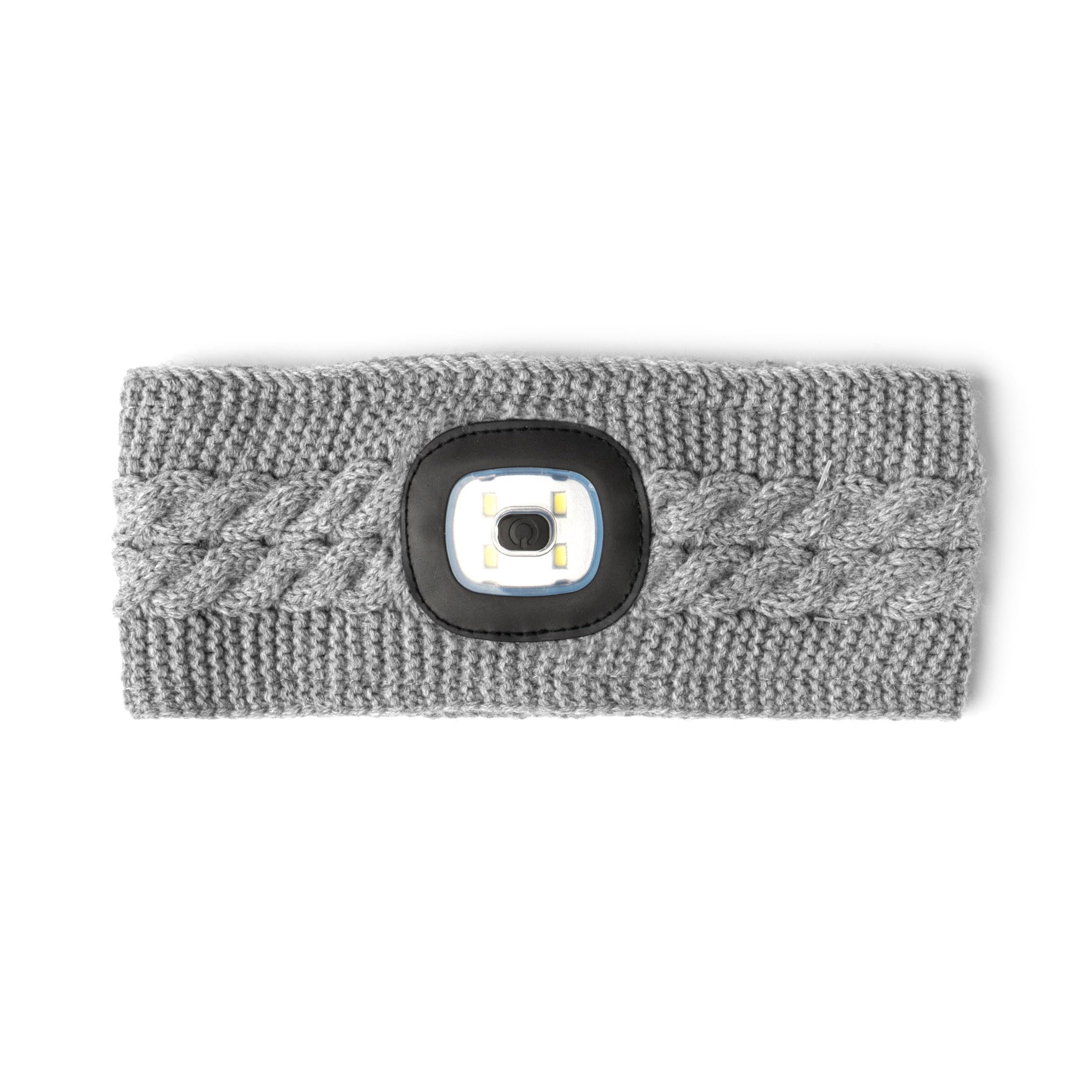Night Scope Nova headwarmer gray closeup highlighting plush lining for warmth and comfort.