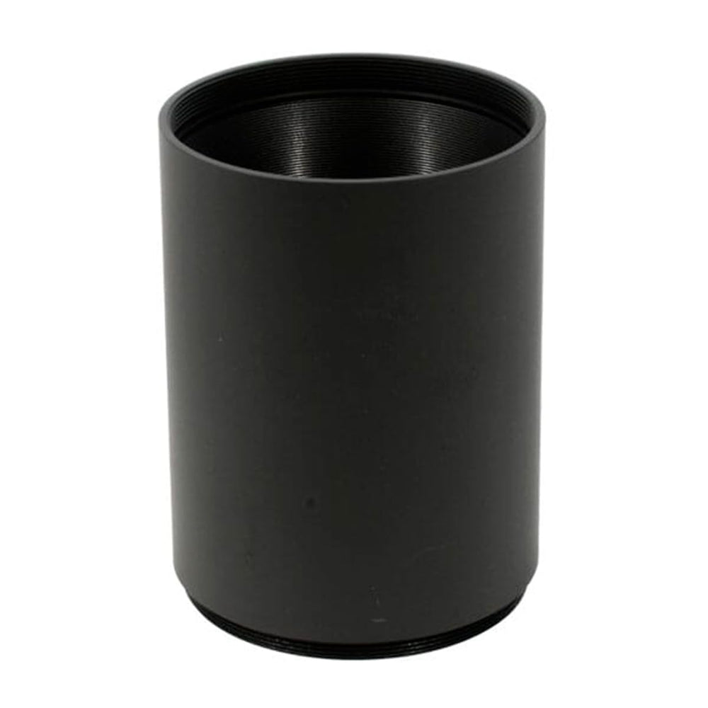 Nightforce anti-glare 3-inch sunshade mounted on a 52mm scope for sharp target visibility.