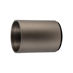 Nightforce 3-inch sunshade on 50mm NX8 scope, snug fit minimizes light intrusion.