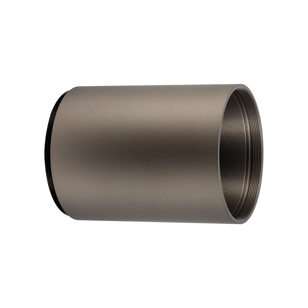 Nightforce sunshade 3-inch on 50mm SHV 14x F1, enhances focus on bright days.