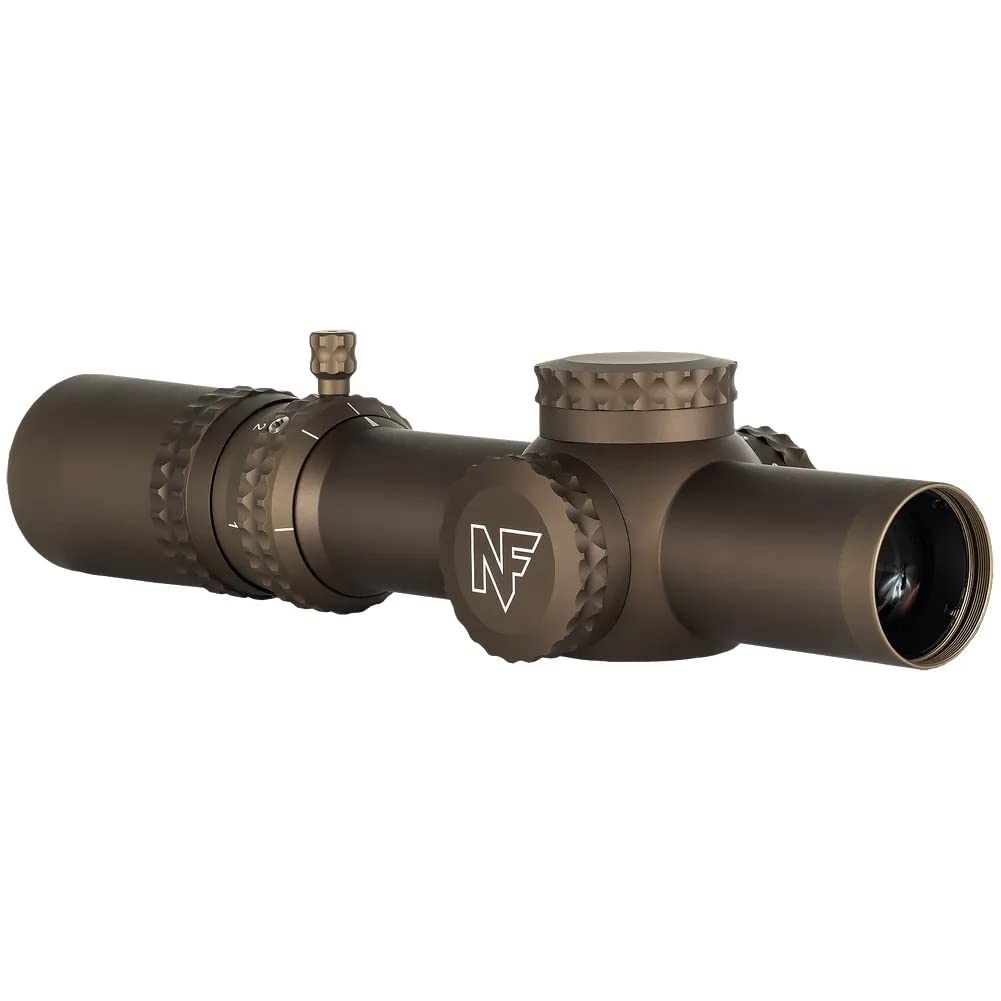 Nightforce ATACR 1-8x24mm F1/FFP reticle closeup highlights precise hold points