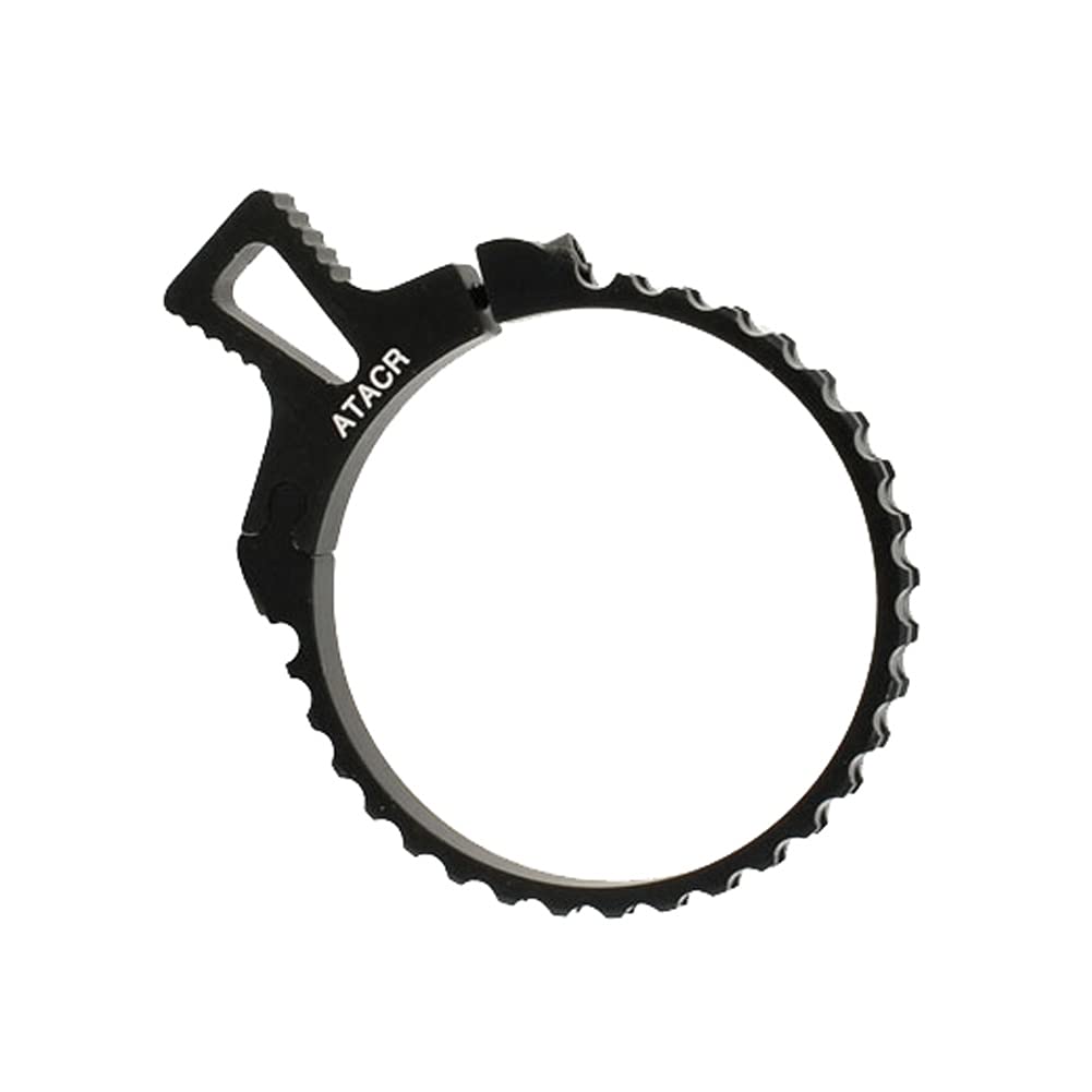 NightForce clamp-on PTL installed on ATACR F2 scope enables quick magnification changes.