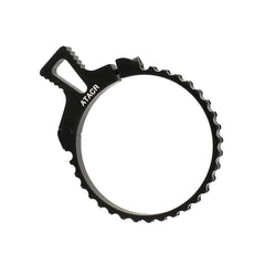 NightForce clamp-on PTL installed on ATACR F2 scope enables quick magnification changes.