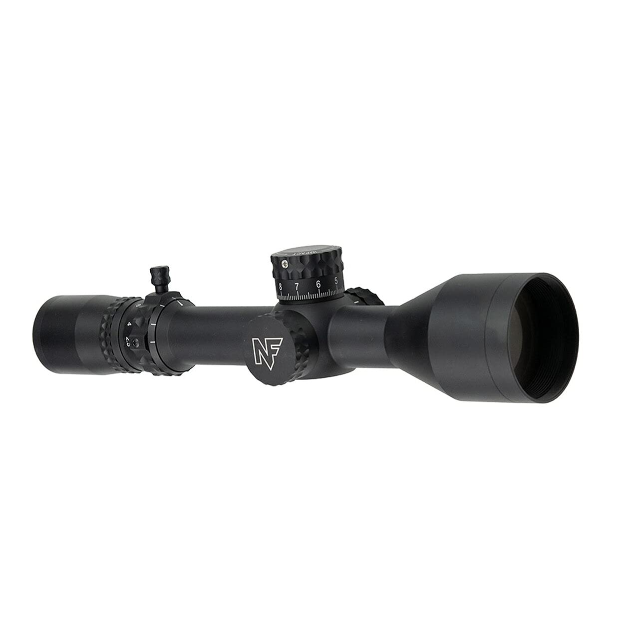 Nightforce NX8 side profile highlights compact hunting scope design for field use