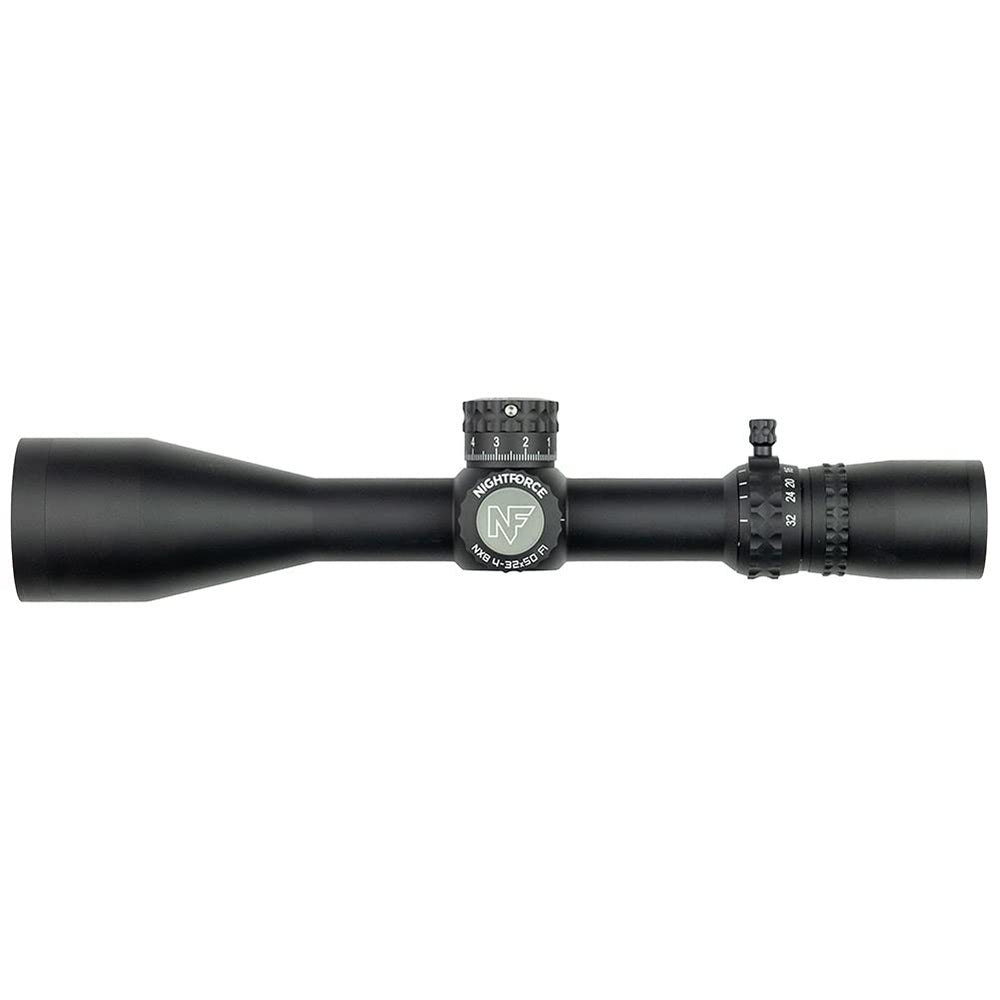 Nightforce NX8 32x magnification long-range view of distant targets.