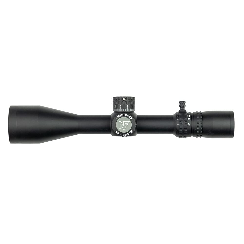 Nightforce NX8 MIL-XT reticle close-up with illuminated aiming point for low light