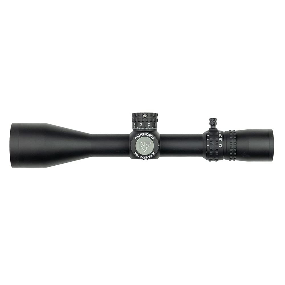 Nightforce NX8 MIL-XT reticle close-up with illuminated aiming point for low light