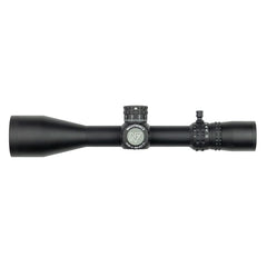 Nightforce NX8 MIL-XT reticle close-up with illuminated aiming point for low light