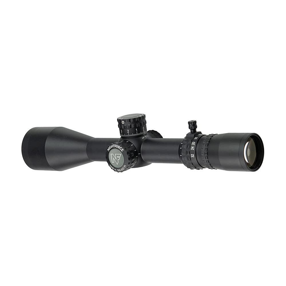 Nightforce NX8 30mm tube close-up highlights precise elevation adjustments.