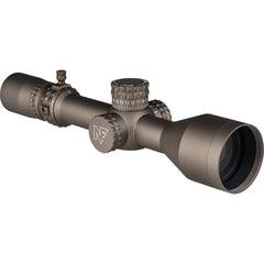 Nightforce NX8 50mm objective close-up highlights light transmission and clarity.