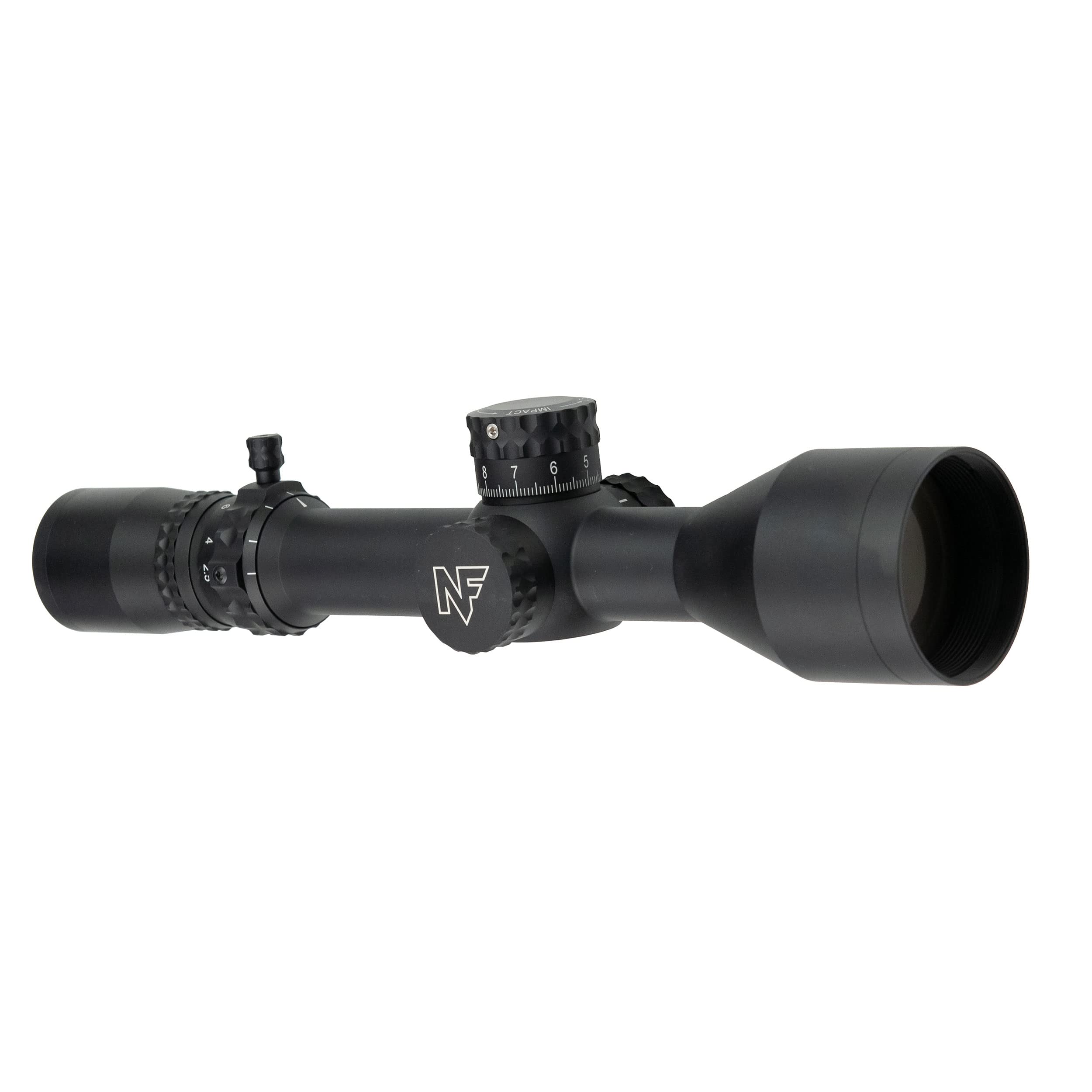 Nightforce NX8 50mm objective detail highlights bright, high-resolution transmission