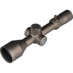 Nightforce NX8 MOAR-CF2 reticle illuminated for fast holds in low light.