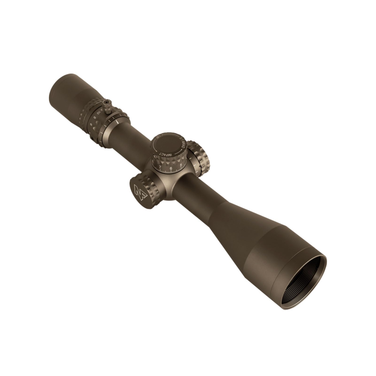 Nightforce NX8 parallax adjustment from 11 yards to infinity aiding precise focus.