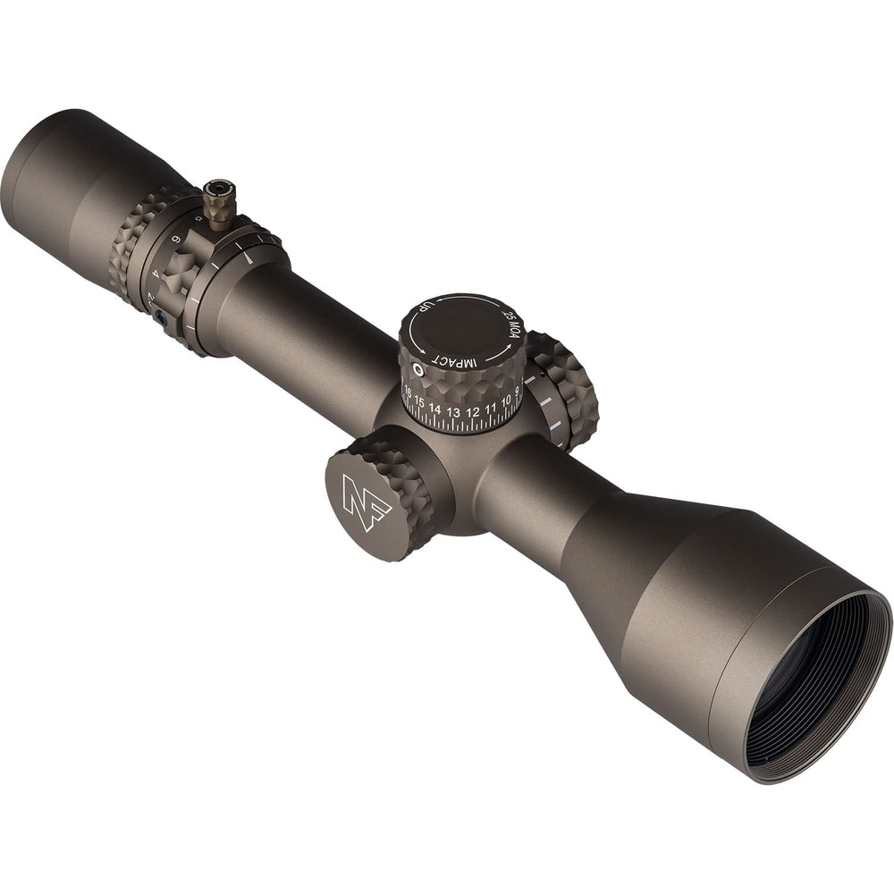 Nightforce NX8 zero-stop elevation enables quick re-zero after dialing.