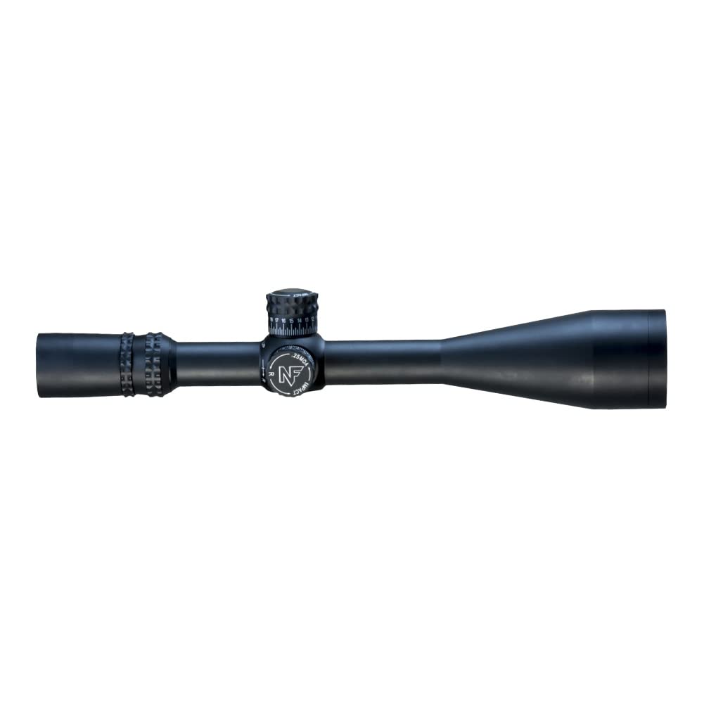 Nightforce NXS 8-32x56mm F2 hunting scope side view for rugged long-range use.