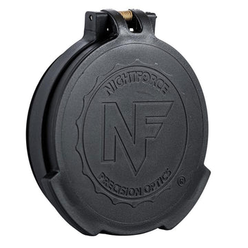 Nightforce objective durable weather-resistant cap protects lens in harsh environments