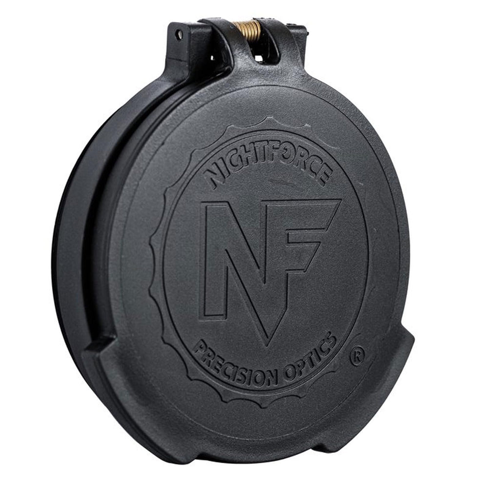 Nightforce objective durable weather-resistant cap protects lens in harsh environments