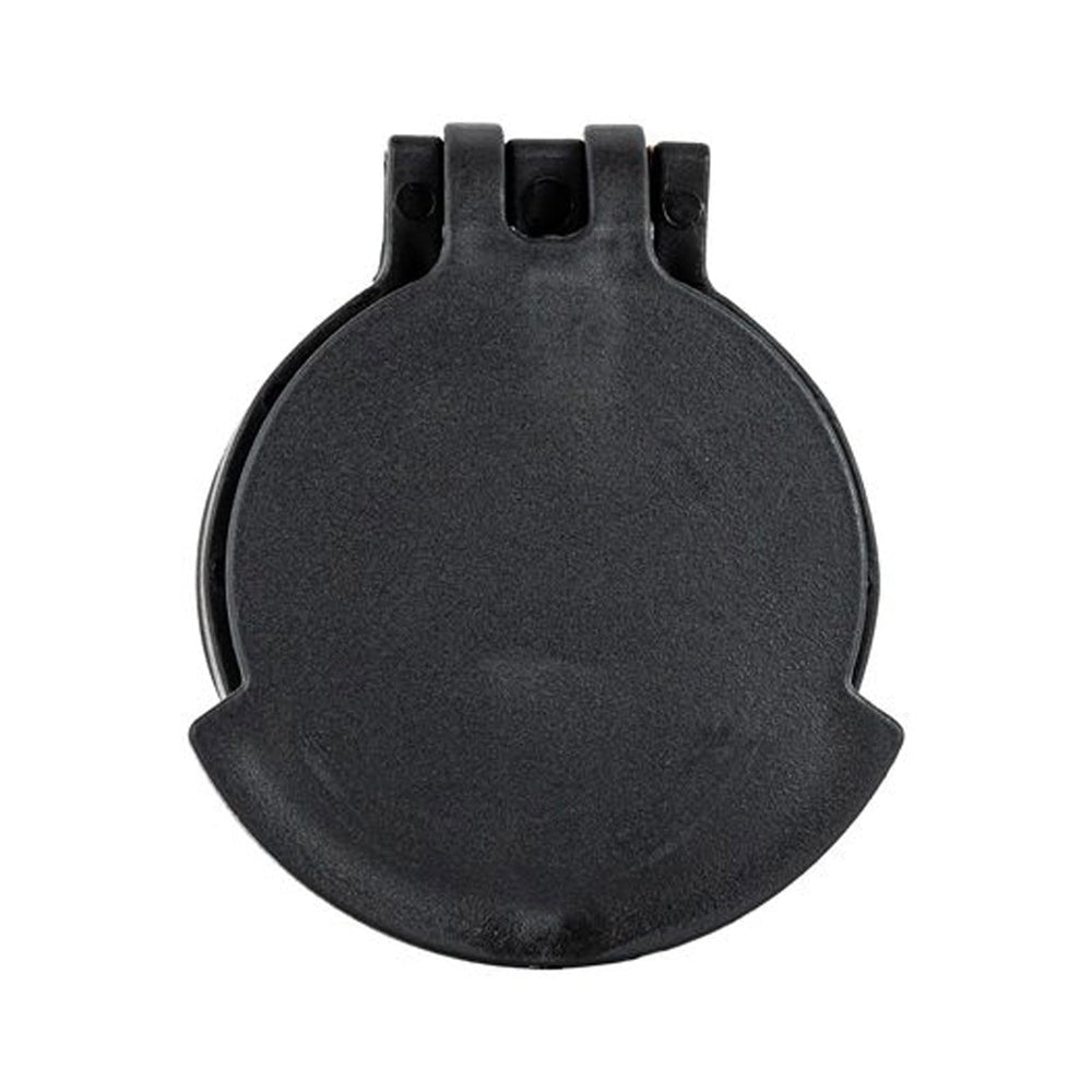 Nightforce objective-lens-cap rotation-positioning keeps cap accessible for quick scope use.
