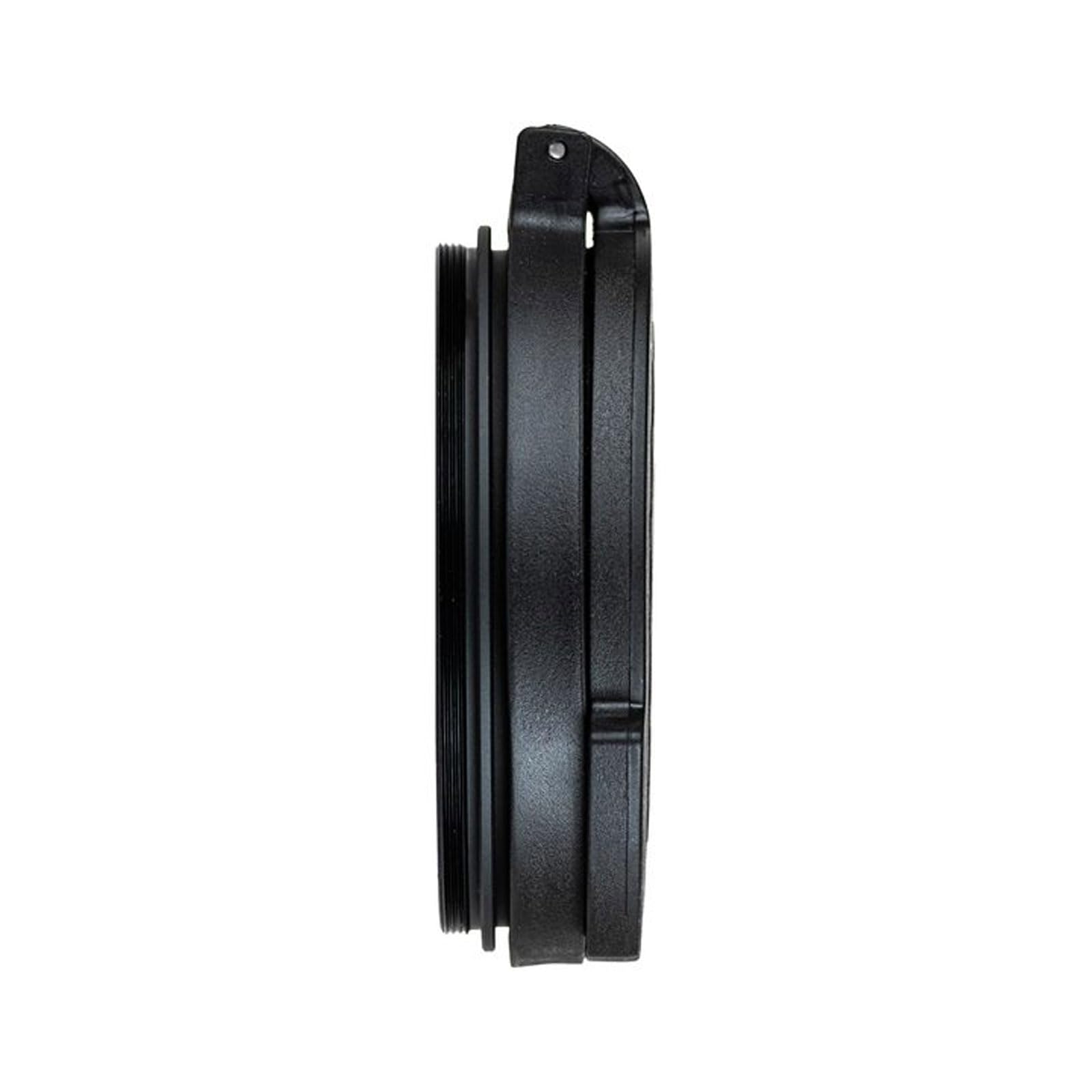 Nightforce objective spring-loaded-flip-up cap opens quickly for immediate lens access