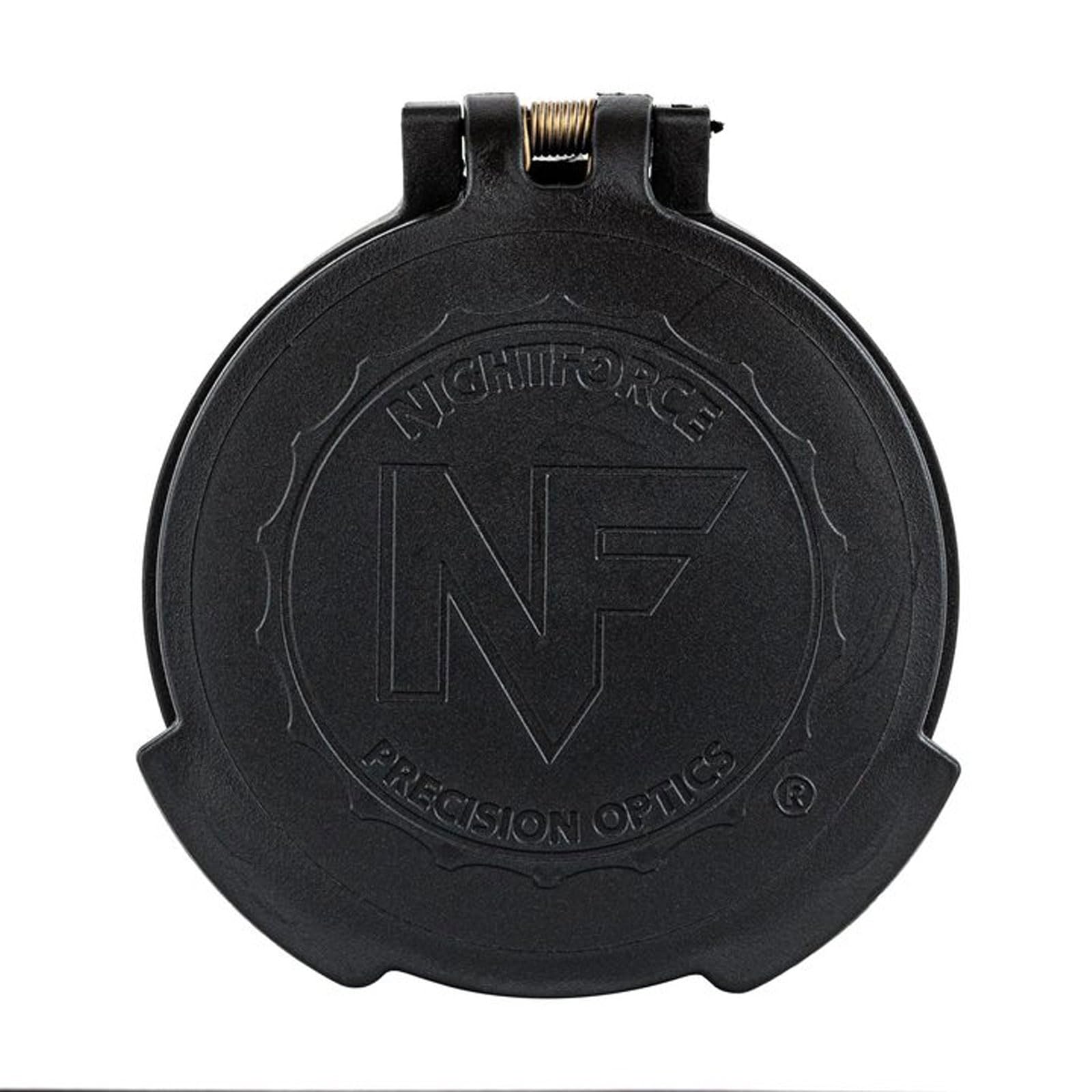 Nightforce objective thread-in-attachment cap secures to rifle scope on rugged field use