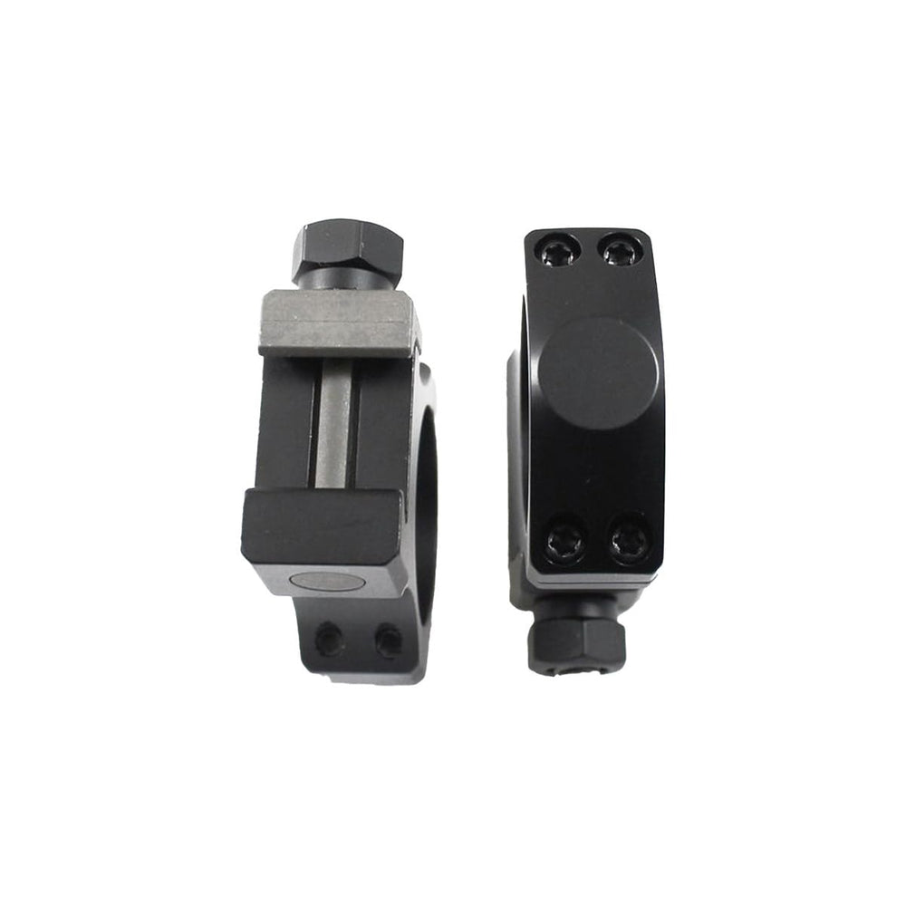 Nightforce Ultralite 34mm 4-screw ring with titanium cross bolts highlights high-strength hardware.